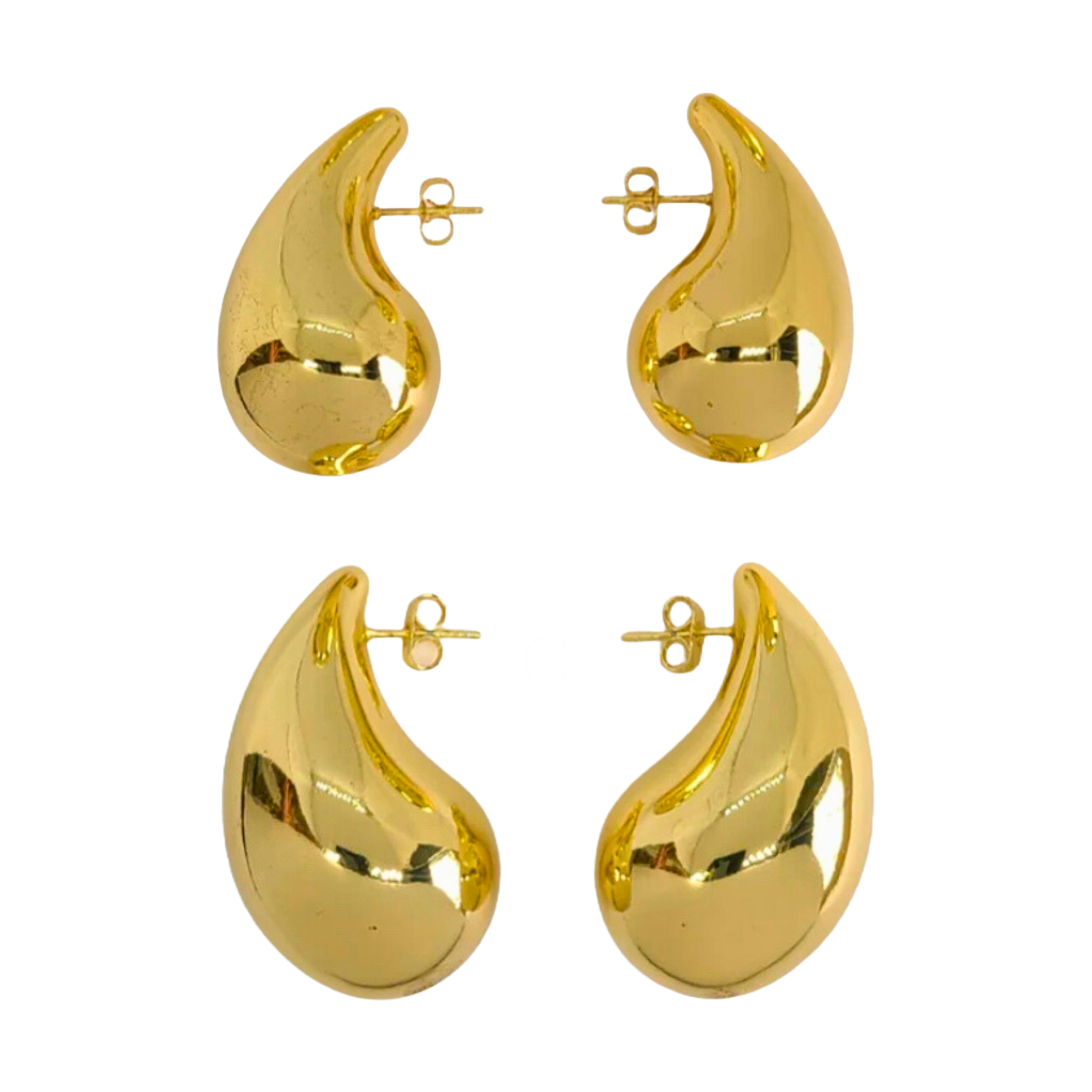 Torie Chunky Gold Plated Teardrop Earrings