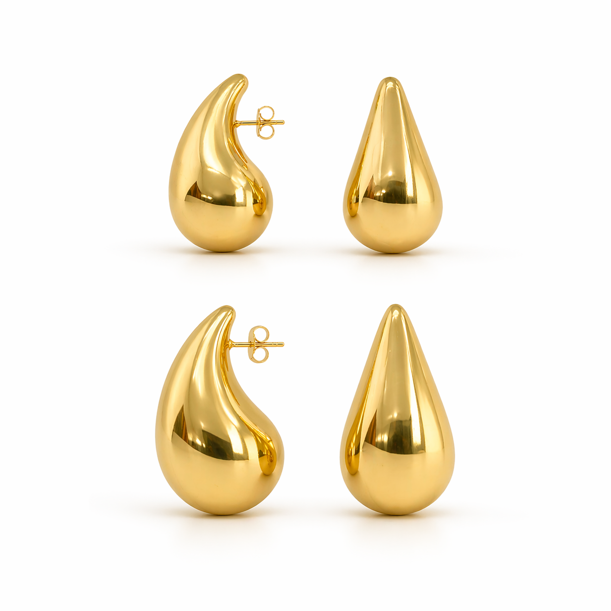 Torie Chunky Gold Plated Teardrop Earrings