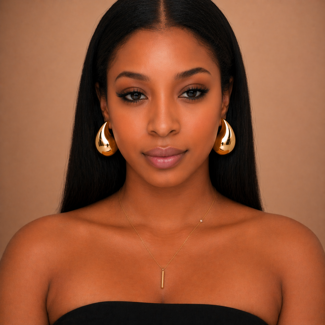 Torie Chunky Gold Plated Teardrop Earrings