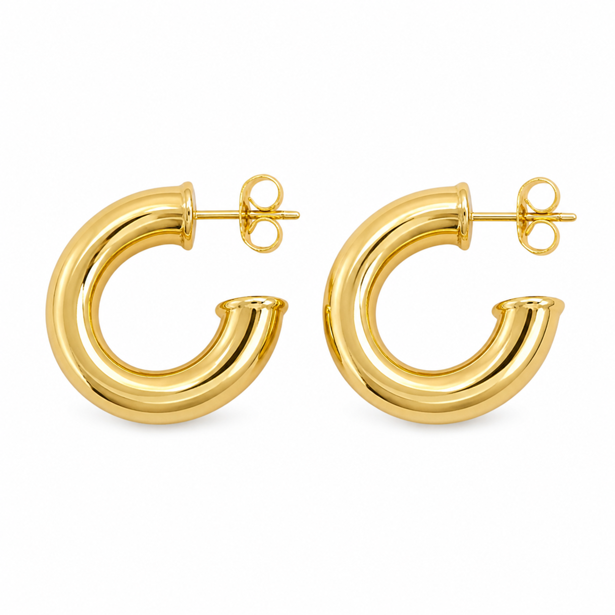 Jennie Half Hoop Gold Plated Earrings