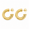 Jennie Half Hoop Gold Plated Earrings