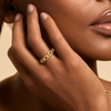 Skylar Paper Clip Link Gold Plated Ring