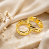 Rita Curb Gold Plated Band Ring