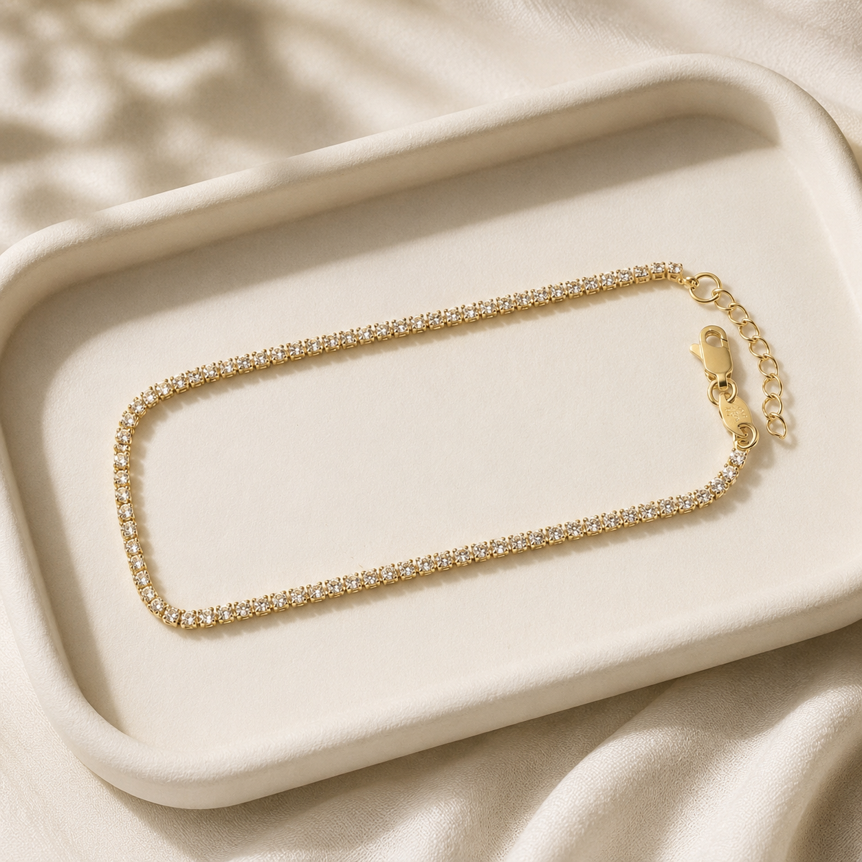 Milan Tennis Gold Filled Anklet