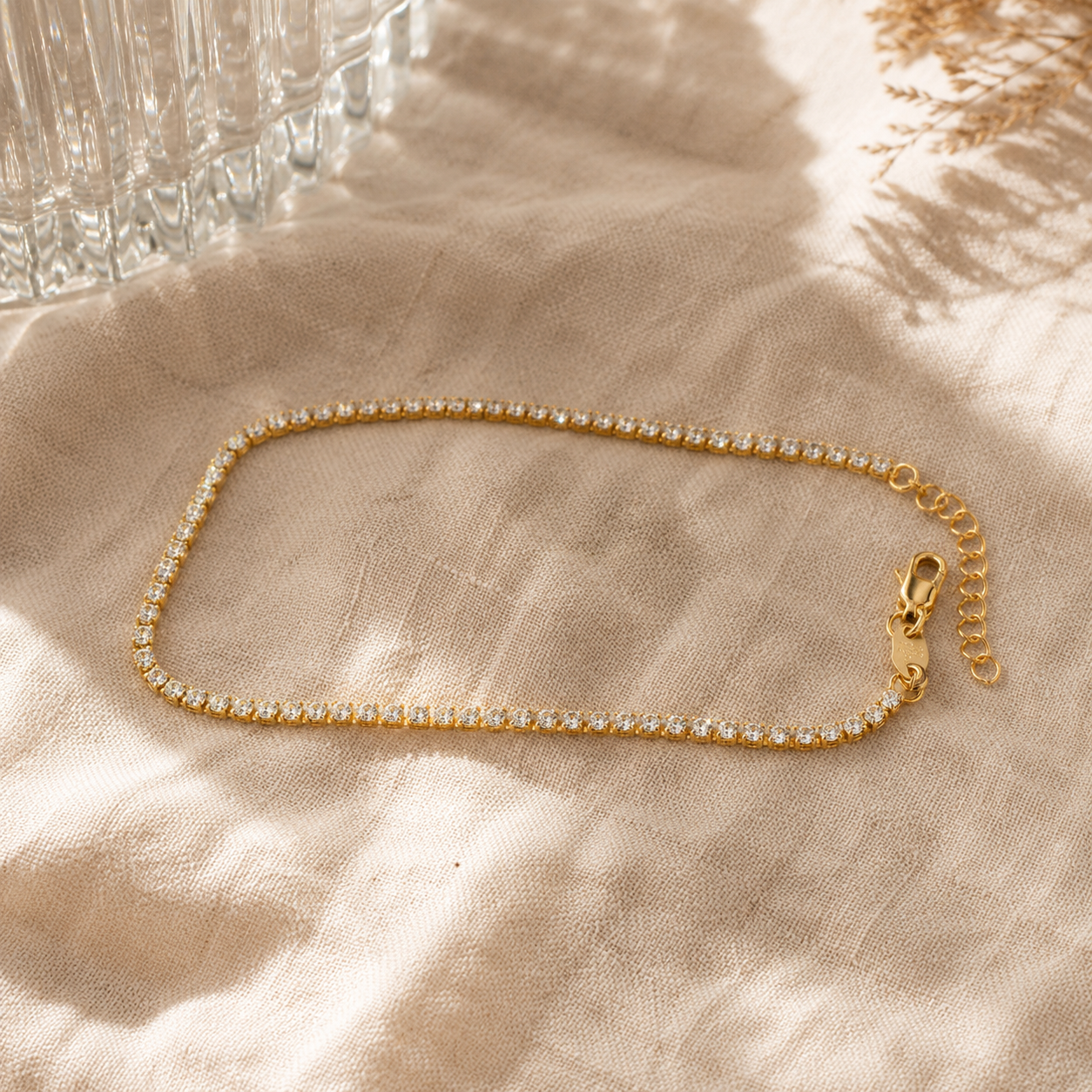 Milan Tennis Gold Filled Anklet
