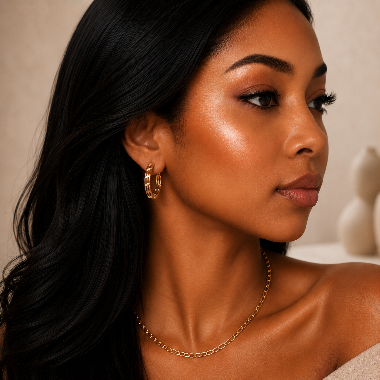 Blair Gold Plated Hoop Earrings