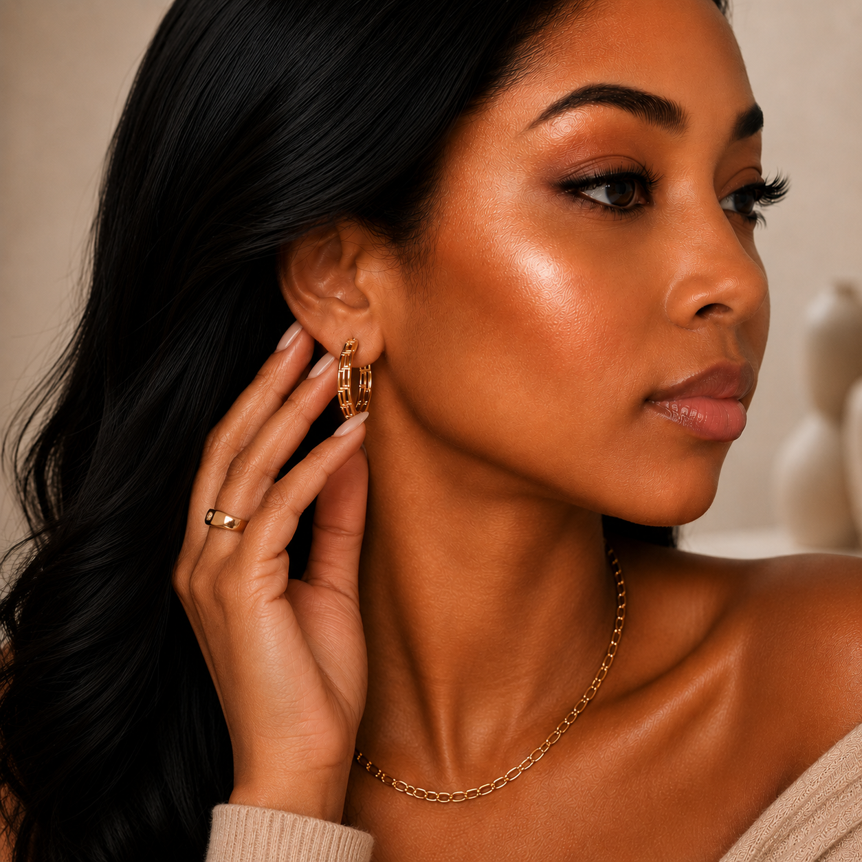 Blair Gold Plated Hoop Earrings