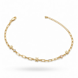 Nova Heart Gold Filled Anklet