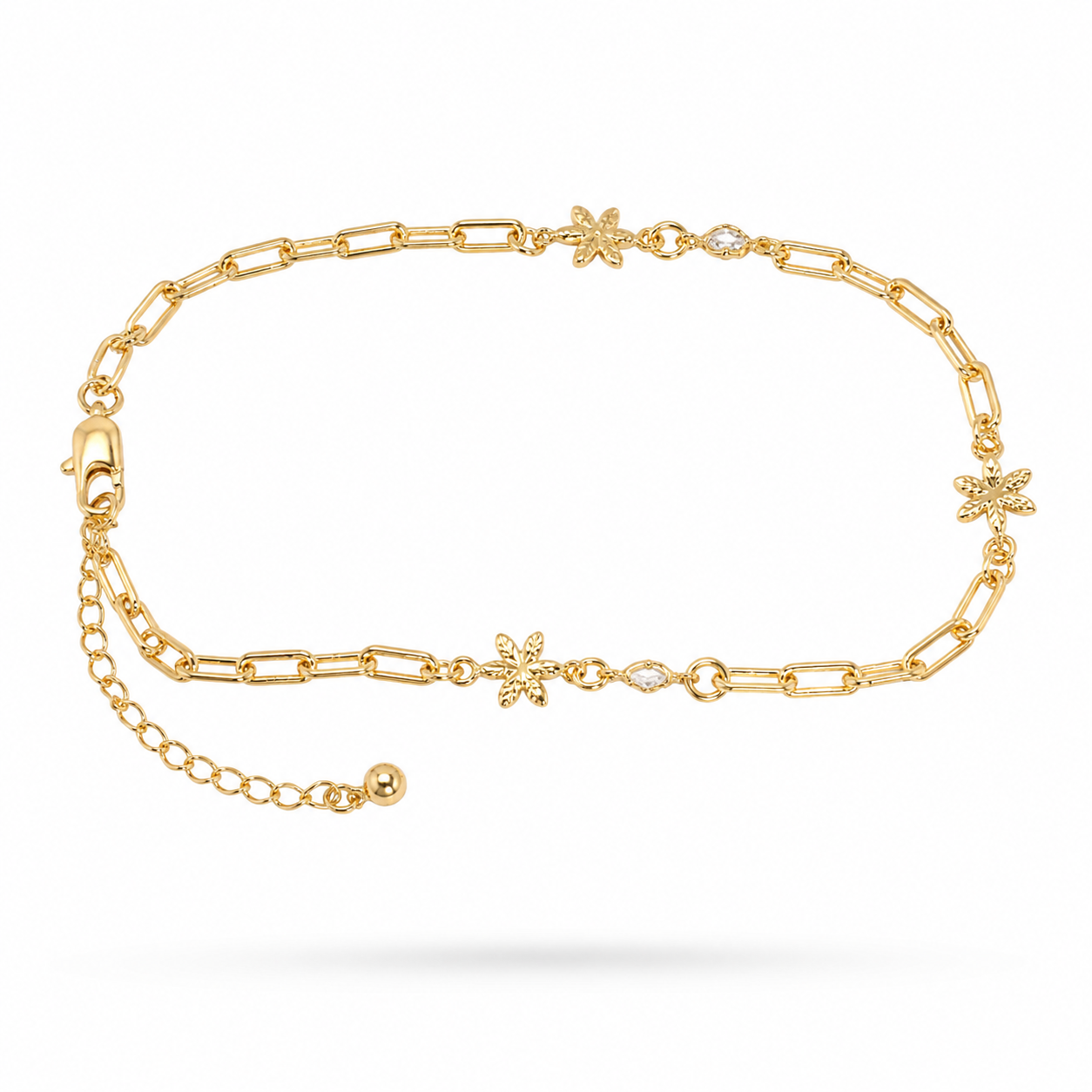 Nova Heart Gold Filled Anklet