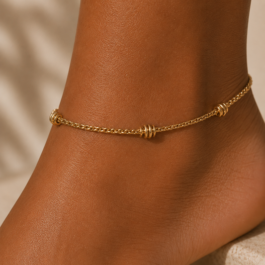 Vera Wheat Link Gold Filled Anklet