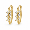 Emery Crystal Hoops Gold Plated Earrings