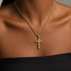 Dana Cross Pendant 18k Gold Filled Necklace