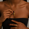 Dana Cross Pendant 18k Gold Filled Necklace