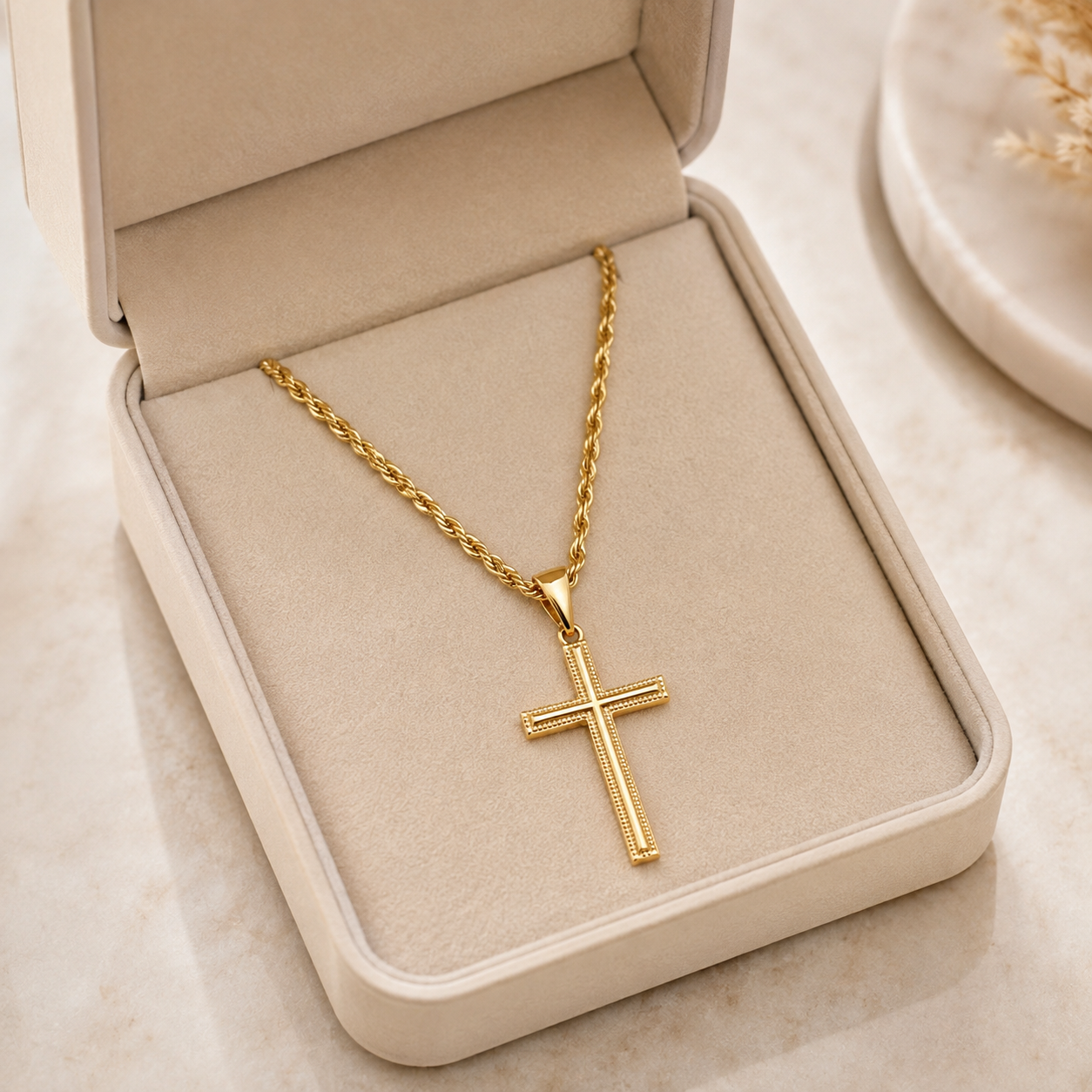Dana Cross Pendant 18k Gold Filled Necklace