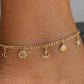 Luna Curb Link Charms Anklet