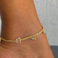 Lyla Curb Link  Butterfly Charms Anklet