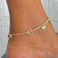 Lyla Curb Link  Butterfly Charms Anklet