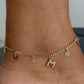 Initial Charm Curb Link Anklet