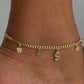 Initial Charm Curb Link Anklet