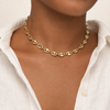 Hollow Puff 18k Gold Filled Mariner Link Chain