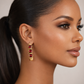 Nylah Zircon Earrings-18k Gold Plated
