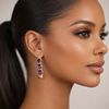 Nylah Zircon Earrings-18k Gold Plated