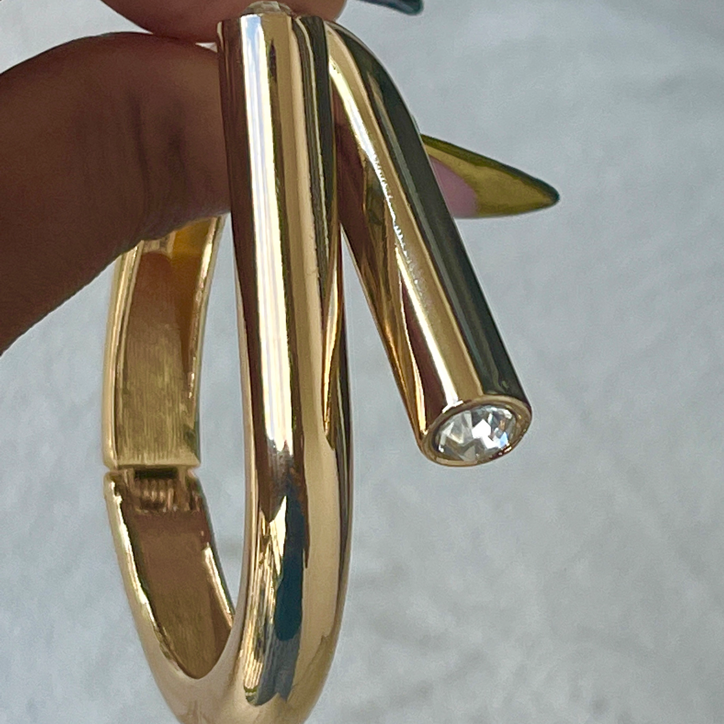 Milan Crystal Hinged Bangle (Copy)