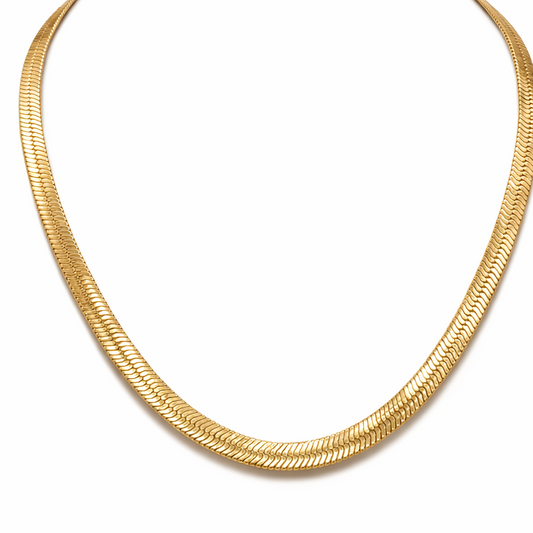 Tania Herringbone 18k Gold Filled Link Chain