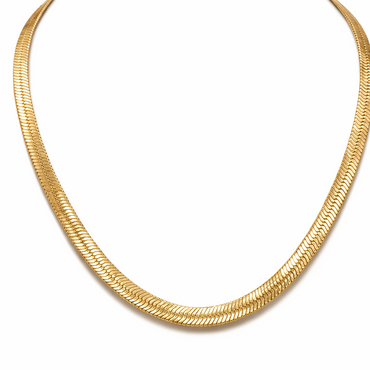 Tania Herringbone 18k Gold Filled Link Chain