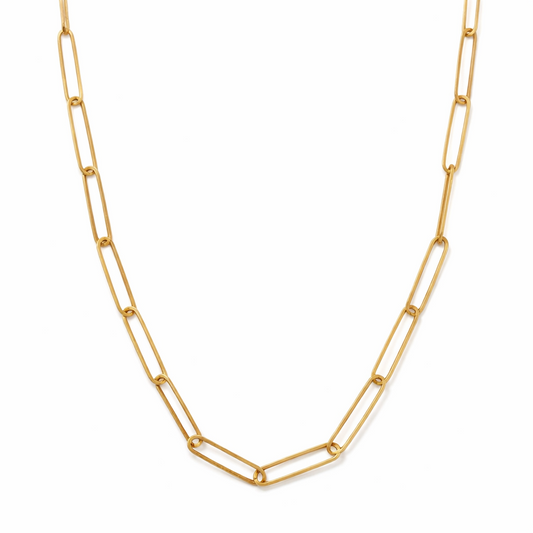Rolo Paper Clip Link 18k Gold Filled Chain