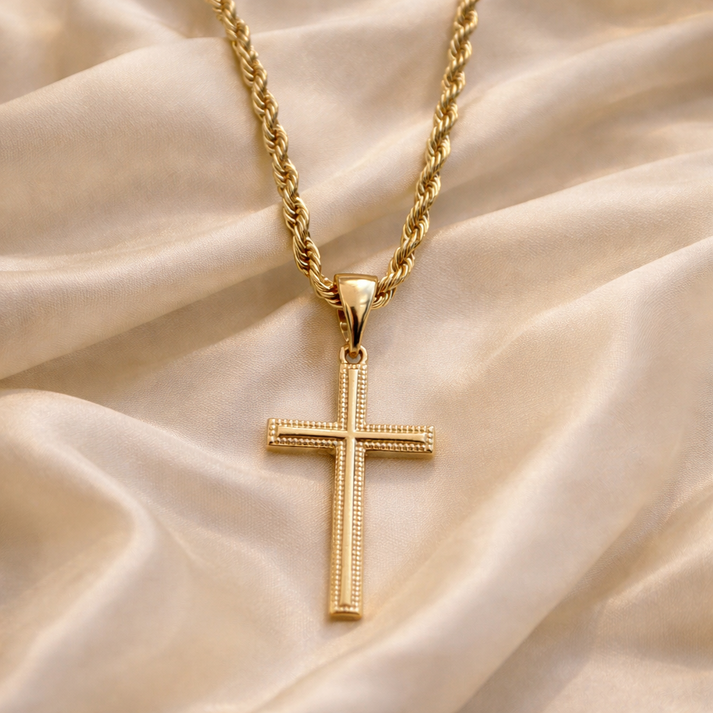 Dana Cross Pendant 18k Gold Filled Necklace