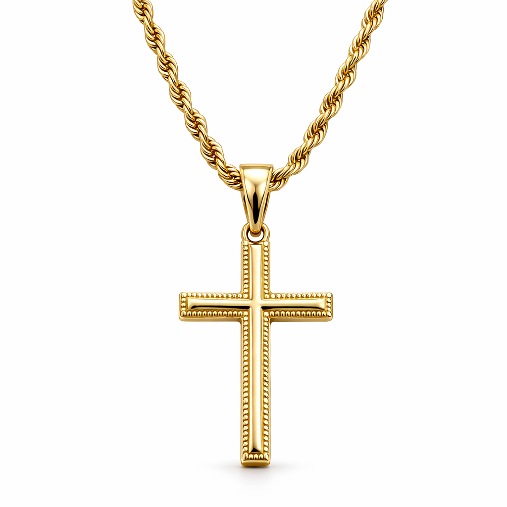 Dana Cross Pendant 18k Gold Filled Necklace