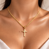 Dana Cross Pendant 18k Gold Filled Necklace