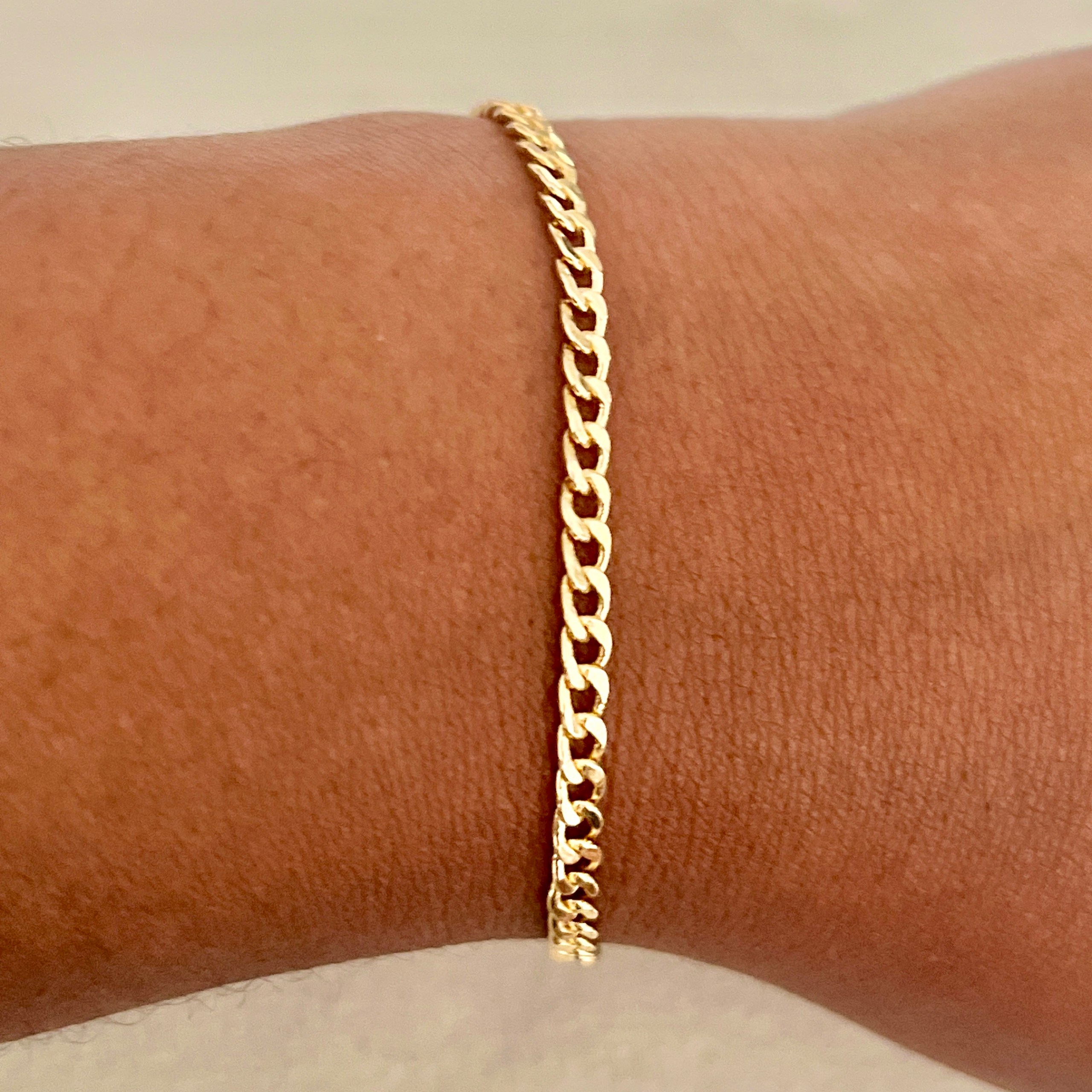 Curb Link Necklace and Bracelet Set-18k Gold Filled