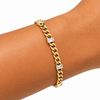 Luxe Zircon Cuban Link 18k Gold Filled Bracelet