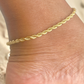 Ariel Rope Link Anklet-18k Gold Filled
