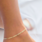 18k Gold Filled Figaro Link Anklet-3mm (Flat)