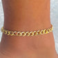 Cuban Link Anklet-18k Gold Filled