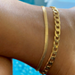 Tania Herringbone Link Anklet-18k Gold Filled